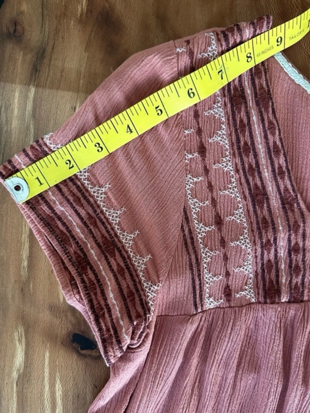 Knox Rose Dusty Rose Embroidered Sleeveless Boho Dress - Picture 9 of 13